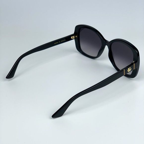🔥 Gucci GG0762S 001 Sunglasses Black Grey Gradient Square Women - Picture 7 of 11